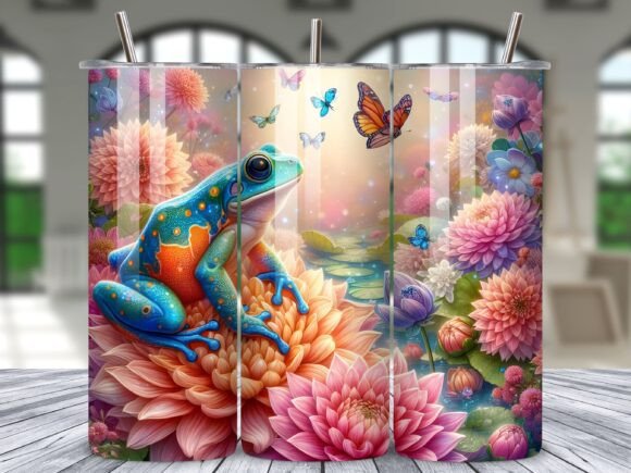 Download Frog Floral Whimsical Design Tumbler PNG - Whimsical design Collection
