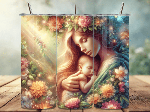 Download Boho Mom and Child Art Tumbler Wrap PNG - Child art Collection