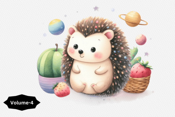 Download Cute Watercolor Hedgehog Clipart PNG - Hedgehog clipart Collection