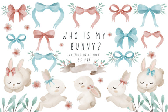 Download Watercolor Baby Bunny PNG, Ribbon PNG - Baby bunny png Collection