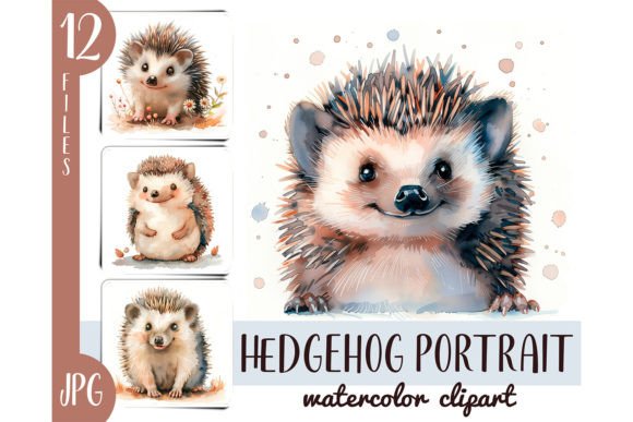 Download Watercolor Cute Hedgehog Clipart JPG - Hedgehog clipart Collection